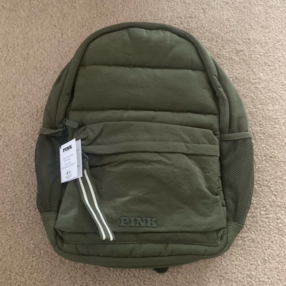 PINK Victoria's Secret Green Backpack